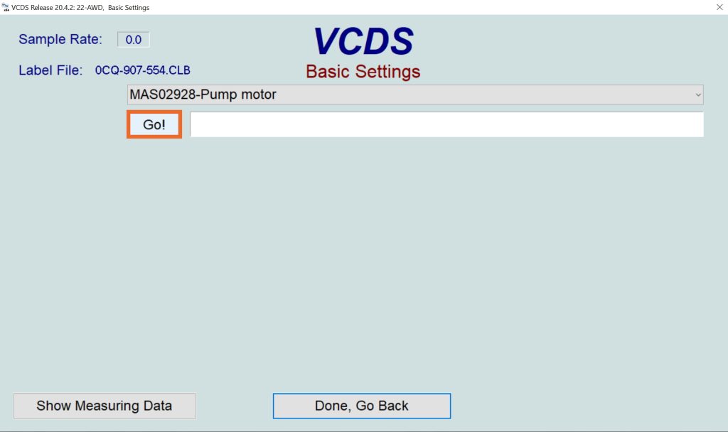 5th-generation Haldex pump calibration